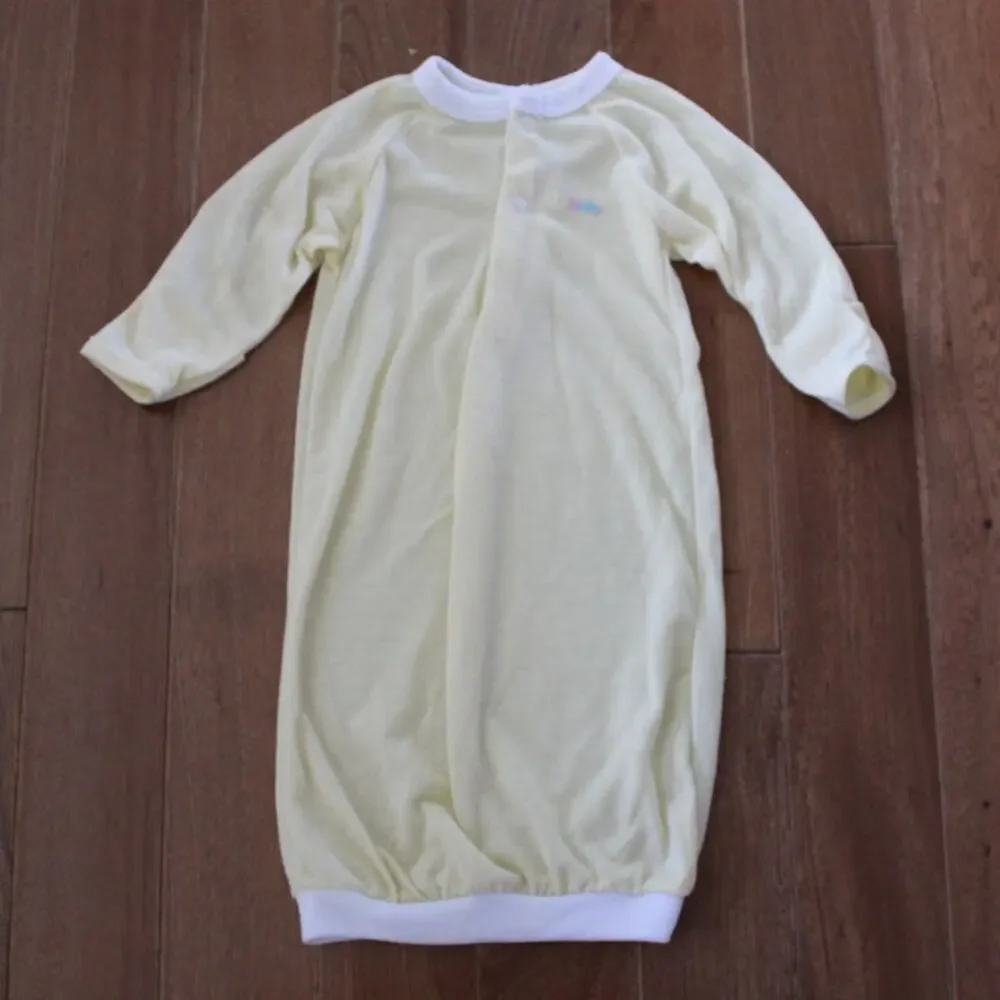 Vintage McBaby McDonalds Polyester Sleep Gown Yellow Gender Neutral 0-6 months‎